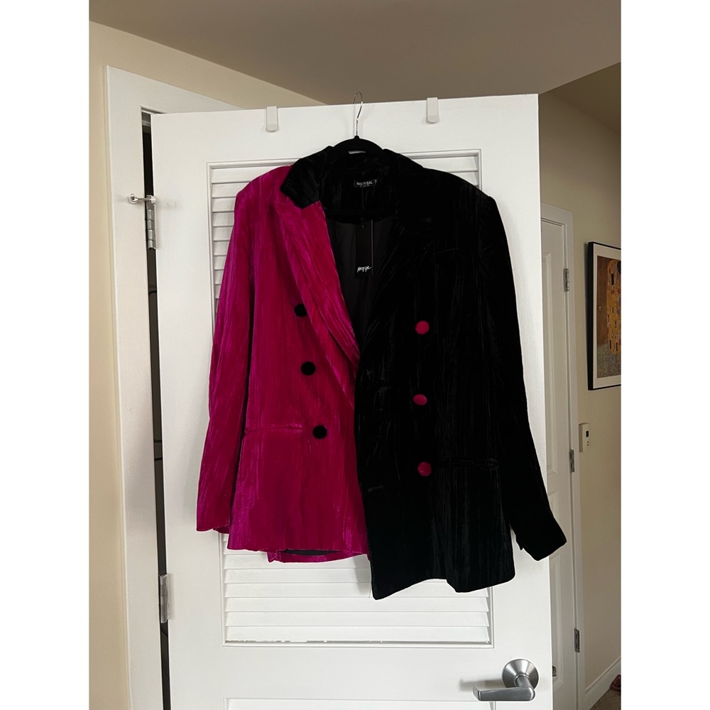 NWT NastyGal oversized two-tone blazer